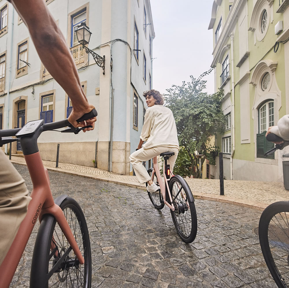 Cowboy 4 ST E-City Bike Ton inkl. Ständer und Heckträger