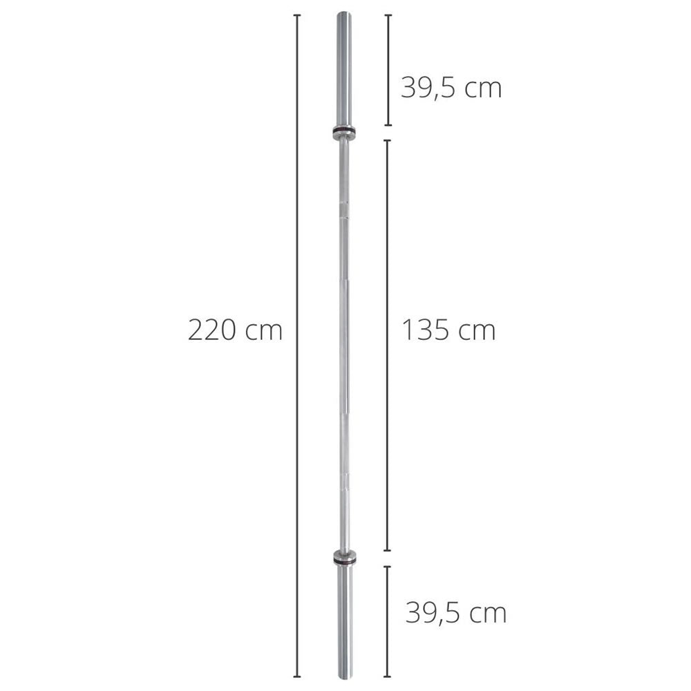 FUEL Fitness Olympia Langhantelstange Pro 220cm bis 680kg inkl. Schnellverschlüsse