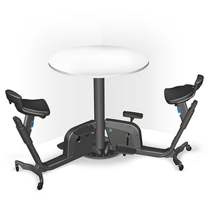 LifeSpan DUO Bike Table mit 2 Fahrrädern und Schreibtisch