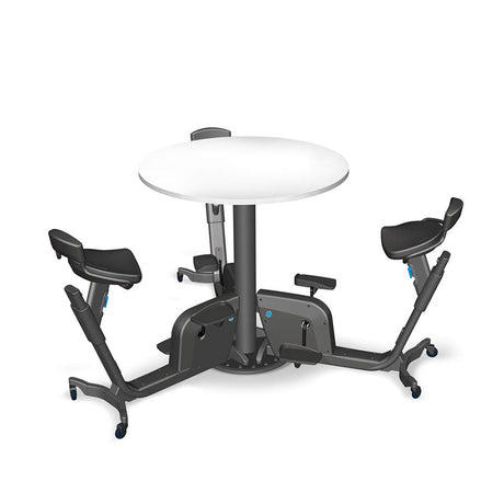 LifeSpan TRIO Bike Table mit 3 Fahrrädern und Schreibtisch