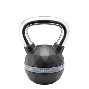 Trendy Exclusiv Kettlebell Chrom-Gummi 16kg