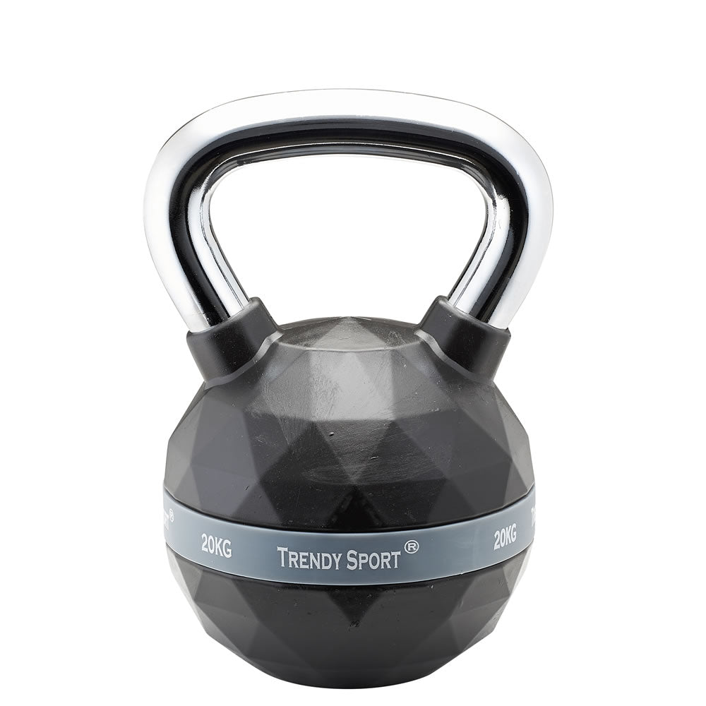 Trendy Exclusiv Kettlebell Chrom-Gummi 20kg