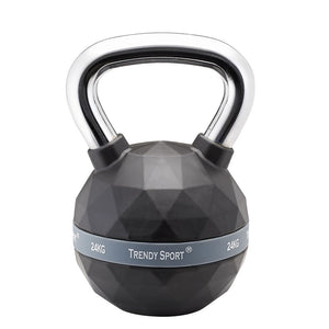 Trendy Exclusiv Kettlebell Chrom-Gummi 24kg